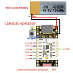 Smolslime Module Based On NRF Slimevr Module,Promicro NRF52840 + (LSM6DSV + QMC6309 )