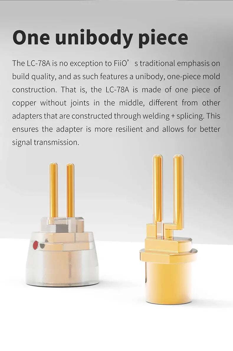 FiiO LC-78A MMCX Female To 0.78mm 2 Pin Male Earphone Switching Plug Low Delay Customize Earphone Adapter for FH11 FD11 FH3 Gift