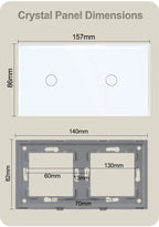 TAWOIA 1/2/3Gang Wall Touch Switch 1/2/3Way Function Base Stair Switches Spare Parts Sensor 157Glass Panel DIY Free Combination