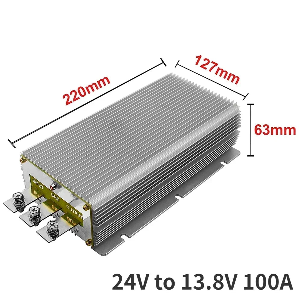 24V to 12V 13.8V 120A 100A 80A DC DC Step Down Converter 24V-13.8V Buck Regulator Voltage Transformer Stabilizer for Cars Module