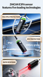ZHICAN E3FA M18 Cylindrical Photoelectric Sensor Long Range Diffuse Reflective Through Beam Retro Reflective NPN PNP