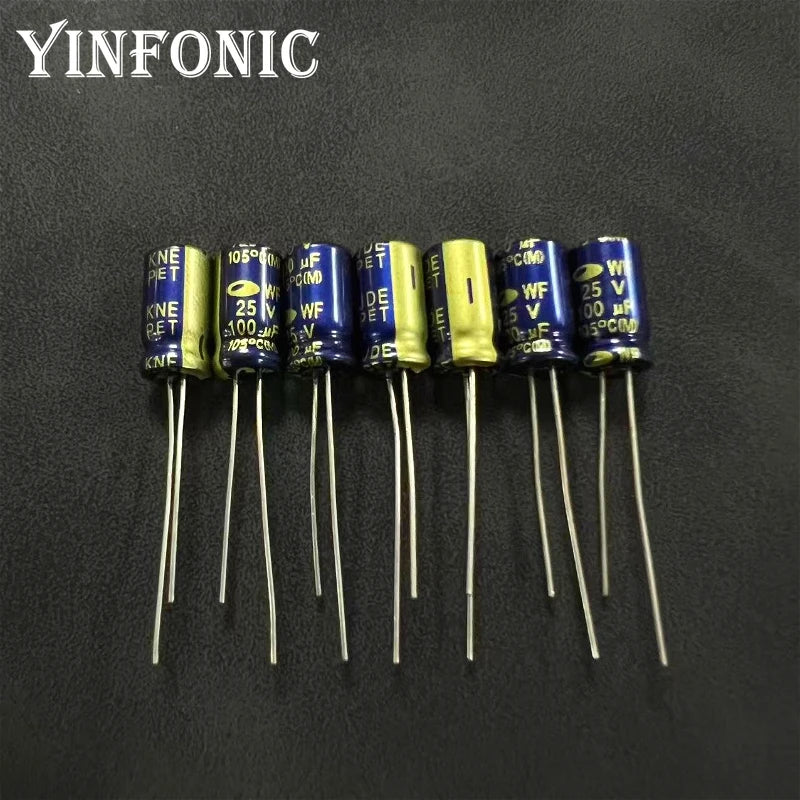 20Pcs/100Pcs SAMWHA 25V100uF 6x11mm WF Series 105°C High Frequency Low Resistance 100uF/25V HIFI Audio Electrolytic Capacitor