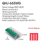 Wire Connector Electrical Lever Strip Connectors Cage Spring Universal Compact Quick Wiring Conductors Push-in Terminal Blocks