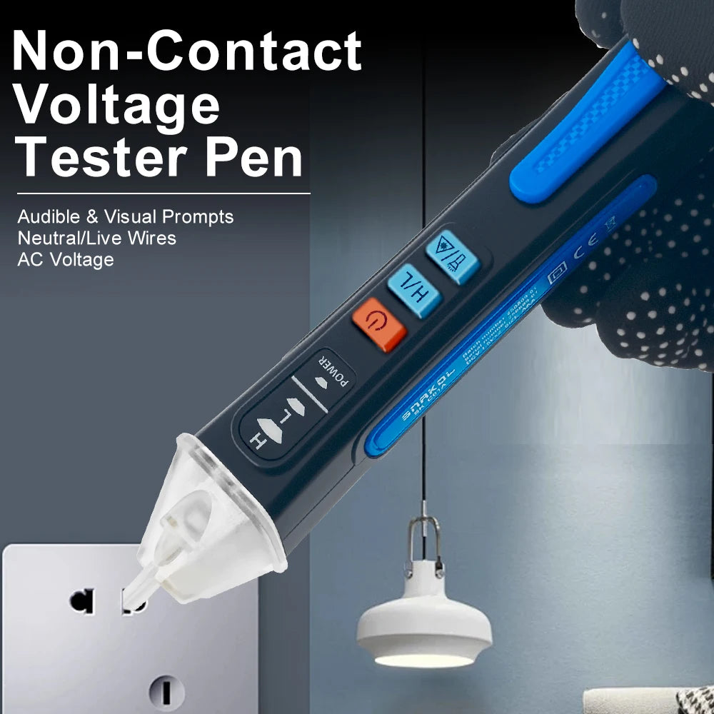 Non-Contact Voltage Tester Pen Smart Voltage Detector Infrared Indicator 12-1000V Test Pencil Breakpoint Finder With Flashlight
