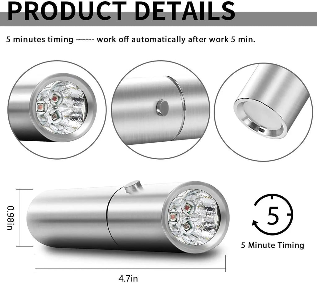 F2 Portable LED Flashlight 630NM 660NM 850NM Handheld Near Infrared Red Light Therapy Torch Relieve Joint Pain Beauty Equipment