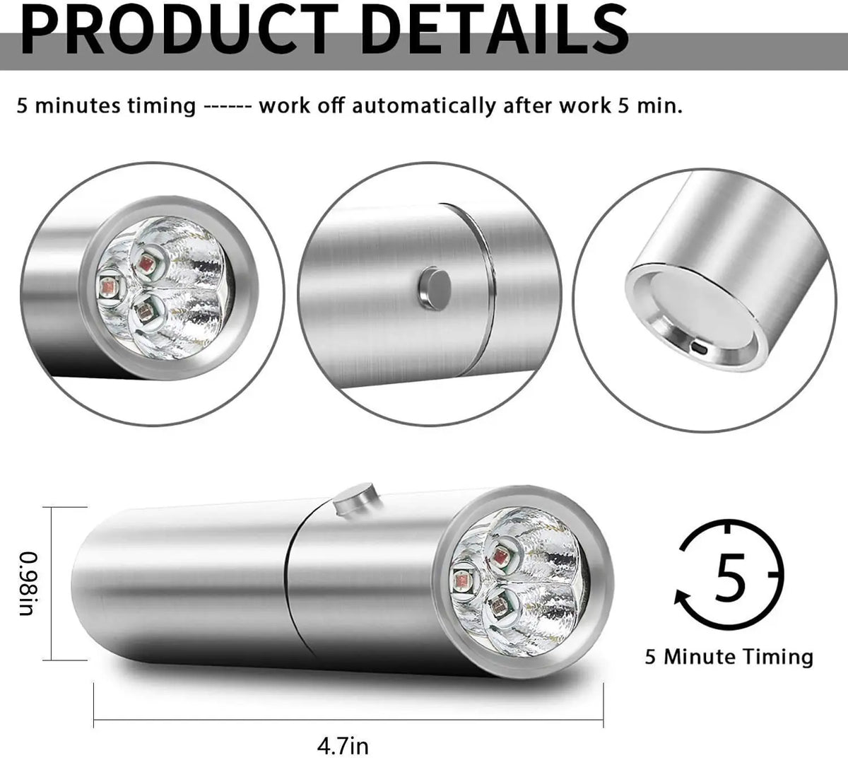 F2 Portable LED Flashlight 630NM 660NM 850NM Handheld Near Infrared Red Light Therapy Torch Relieve Joint Pain Beauty Equipment