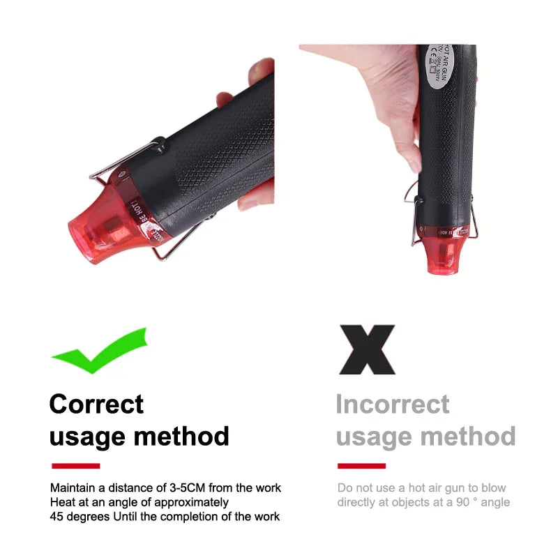 220V DIY Heat Gun Electric Power Tool Hot Air Gun 300W Temperature Gun With Supporting Seat Shrink Plastic DIY Craft Tool
