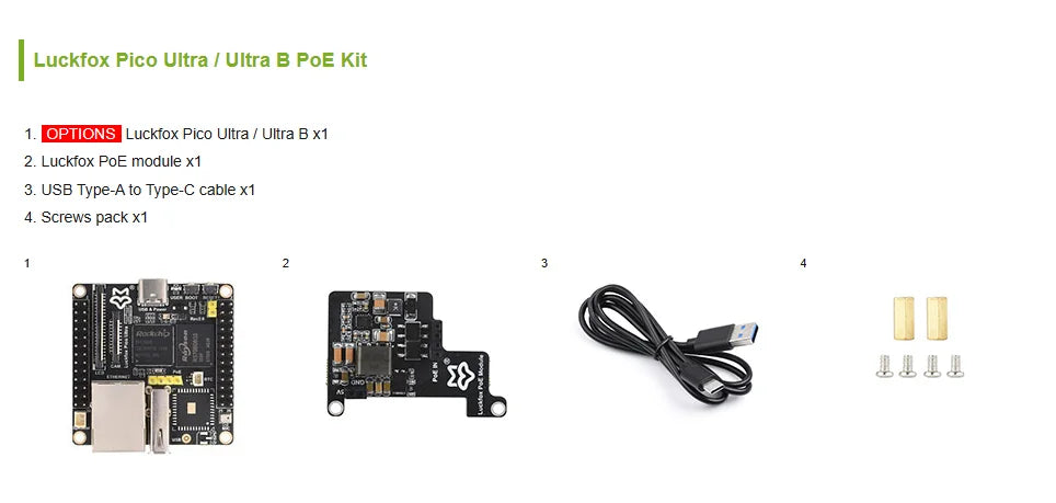 Luckfox Pico Ultra RV1106 Linux Micro Development Board, Integrates ARM Cortex-A7/RISC-V MCU/NPU/ISP Processors