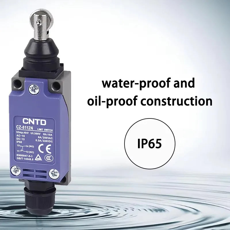CNTD CZ-8112N IP65 Waterproof Switch Vertical Limit Switch 10A 380V Roller Plunger Product Travel Switch