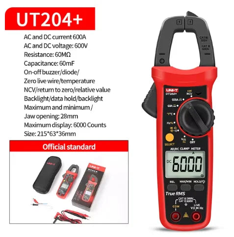 UNI-T Clamp Meter UT201 UT202 UT202A UT203 UT204 Plus Digital Tester Professional Voltmeter Pliers Ammeter Electric Multitester