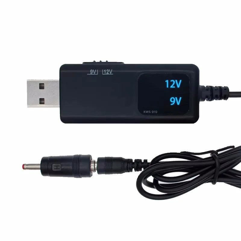 USB Boost Converter DC 5V to 9V 12V USB Step-up Converter Cable + 3.5x1.35mm Connecter For Power Supply/Charger/Power Converter