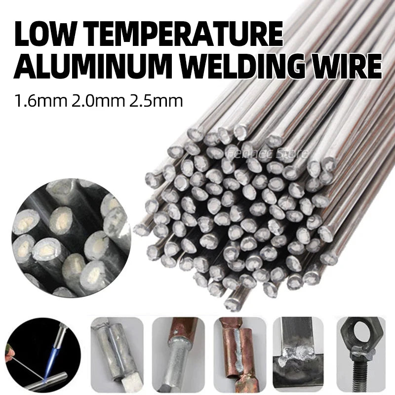 50pcs Universal Solder Wire 1.6/2.0/2.5mm Steel Aluminum Copper Iron Metal Low Temperature Welding Wire Fusible Without Powder