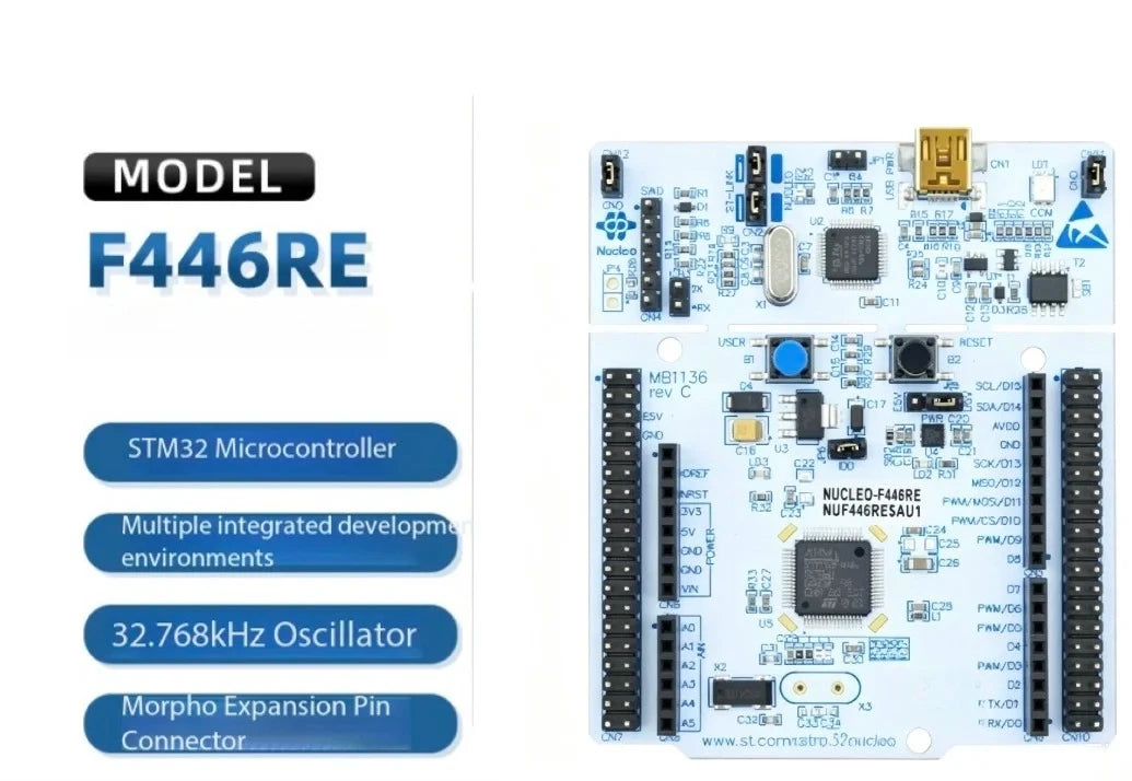 NUCLEO‑F446RE Nucleo‑64 Development Board, STM32F446RET6 32‑Bit MCU Embedded Development Module