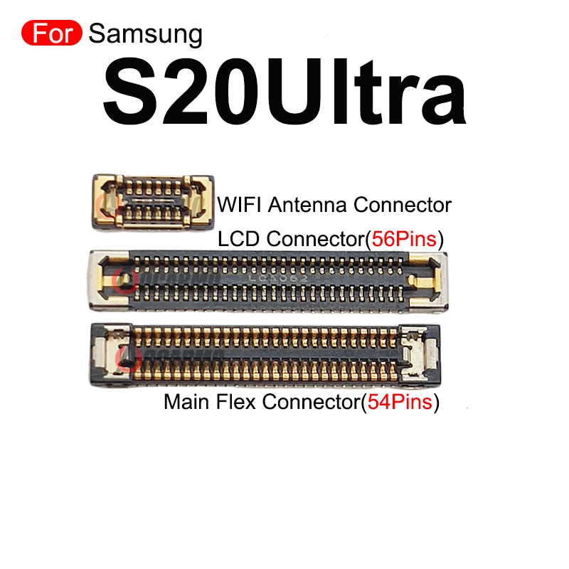 10Pcs For Samsung Galaxy S20 Ultra Wifi Signal Antenna Connector LCD FPC Plug Main Board Mainboard Flex Replacement Part