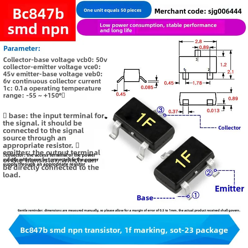 NPN PNP Transistor SOT23/S9018/MMBT4403/S9015/FMMT618TA//BZX84-C2V4/2SC1623/BAT54/A1015 Y1 04 J8 2T M6 618 D4 T3 1F A4 L6 JV3 BA