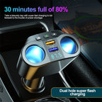 KEBIDUMEI Bluetooth 5.0 Car Adapter Cigarette Lighter USB PD QC3.0 Super Fast Charging Digital Display Charger Car Accessories