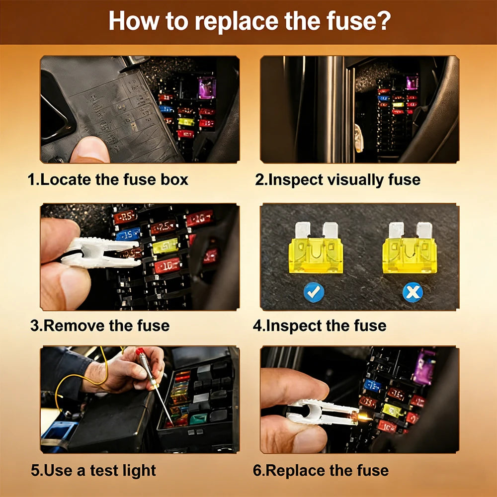 Car Blade Fuse 10pcs Medium Standard  Insert ZINC Pins 1A 2A 3A 5A 7.5A 10A 15A 20A 30A 40A 50A Refitted For Auto Car Truck