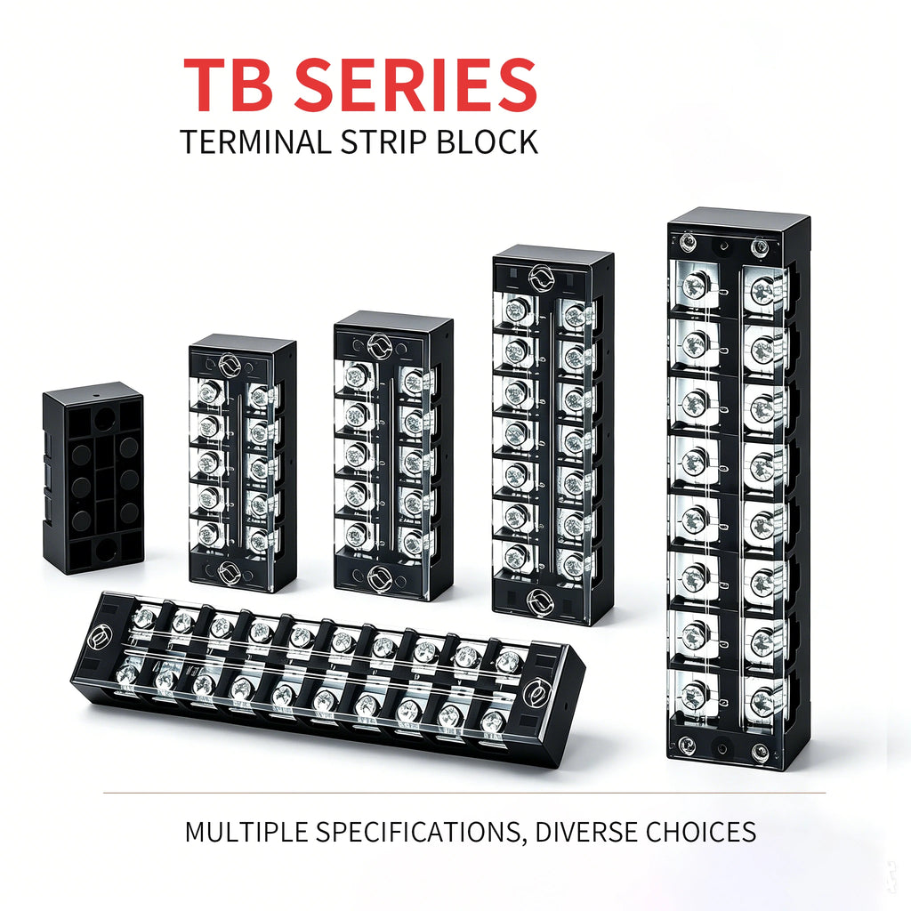 Dual Row Strip Screw Terminal Block TB1503-TB151 15A  Fixed Wiring Board Wire Connector for Electronic Components