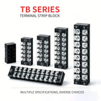 Dual Row Strip Screw Terminal Block TB1503-TB151 15A  Fixed Wiring Board Wire Connector for Electronic Components