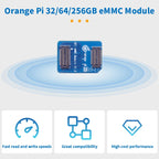Orange Pi EMMC Module 32GB 64GB 256GB EMMC 5.1 Module for Orange Pi 5 Plus 3D NAND Fast Read Write Speeds 400MB/s for Tablet PC