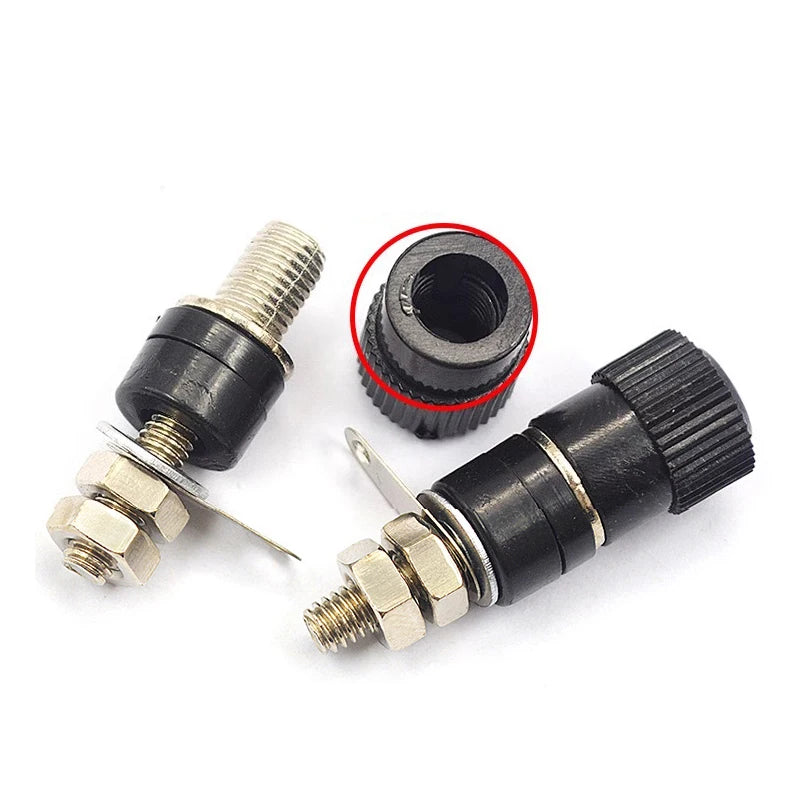5/25/50PCS Terminal Blocks JS-910B 4mm Amplifier Terminal Connector Binding Post Banana Plug Jack Mount