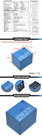 Power Relay SRD-12VDC-SL-C SRD-03V 05V 09V 12V 24VDC-SL-A -SL-C 5V DC SRD-05VDC-SL-C 5Pin