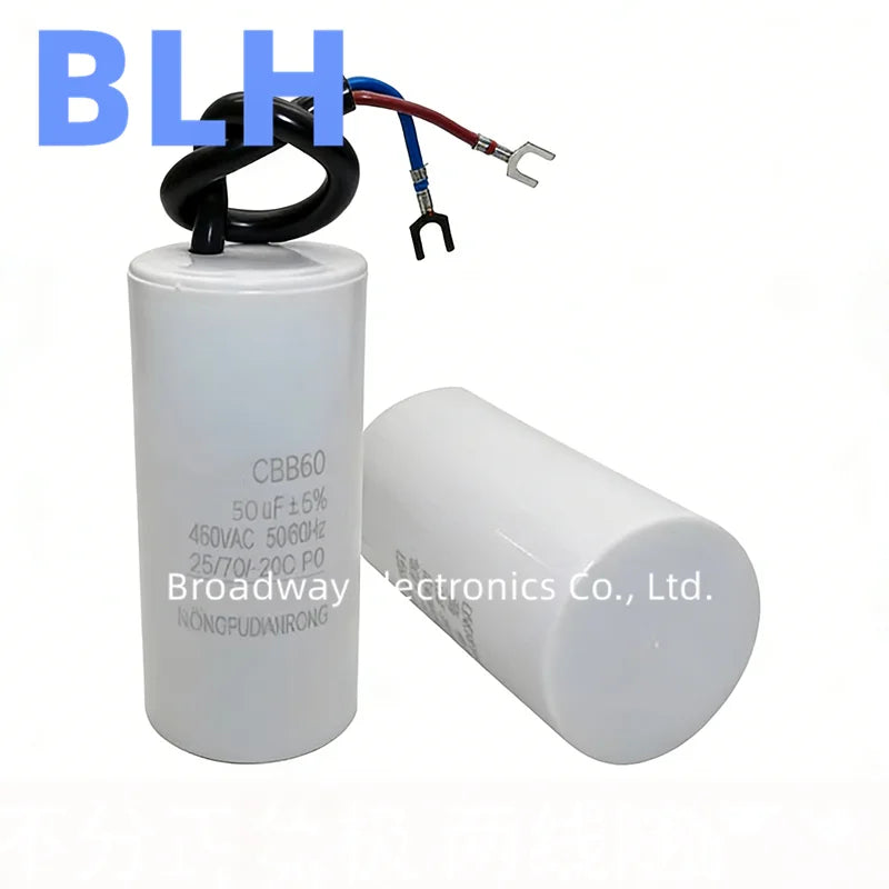 CBB60 450V Motor Washing Machine Dehydrator Water Pump Starting Capacitance 20UF 25UF 30UF 35UF 40UF 45UF 50UF 55UF 60UF 70UF