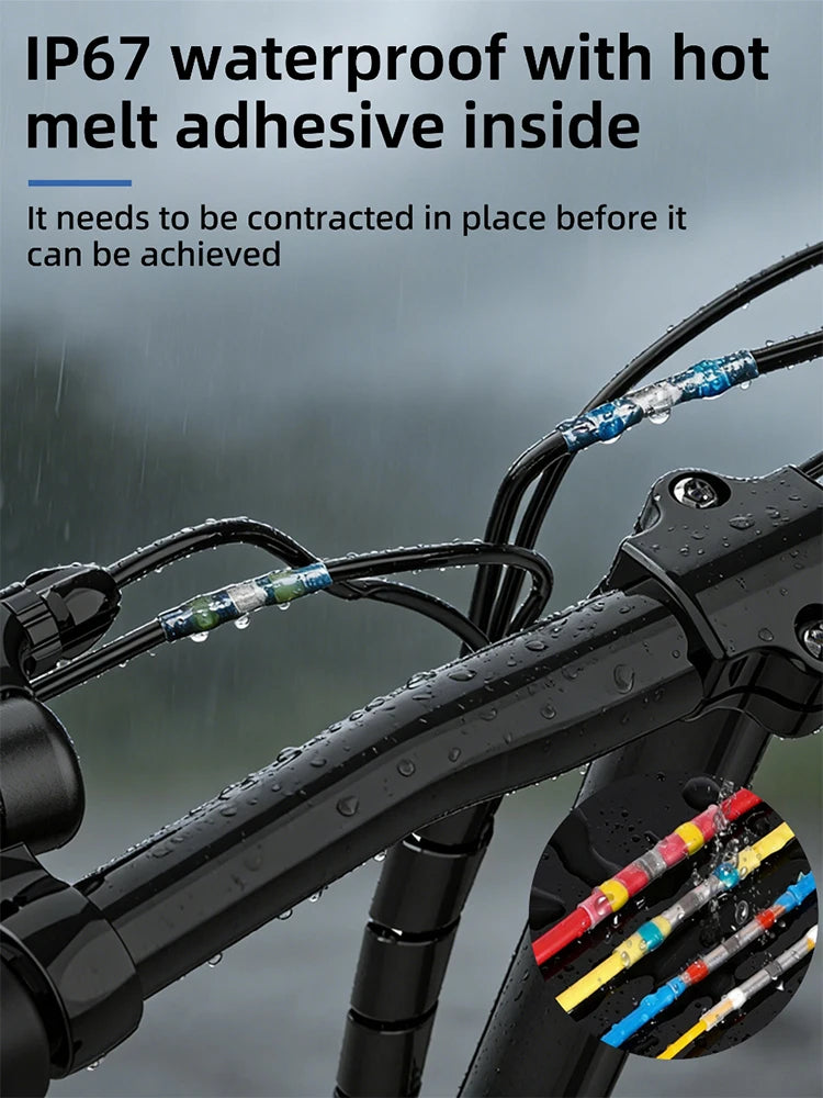 100~1000Pcs Heat Shrink Butt Terminals with Solder ,Solder Seal Wire Connectors,IP67 Waterproof Electrical Equipment Connection