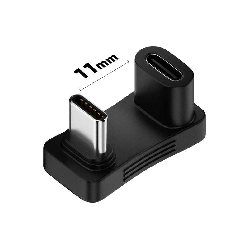 180 Degree U-shaped 100W USB 3.1 Type C Male to Female 1 to 2 Adapter OTG 10Gbps Fast Data 4K Tablet USB-C Charging Converter