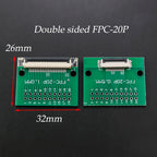 1pcs Test Board FPC 6 8 10 12 20 30 24 Pin PCB Double Sided FFC FPC Flex Cable Adapter Pitch 0.5mm 1.0mm to 2.54mm Connector