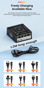 260W USB C GaN Charger, Desktop Wireless Charger PD3.1 140W 100W Fast Charging Station, Power for MacBook Pro iPhone 15 Samsung