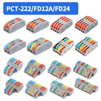 10/100Pcs Lever Wire Connectors, Compact Splicing Wire Connector, 2 3 5 Way Electrical Connectors, for Quick Connect 28-12 AWG