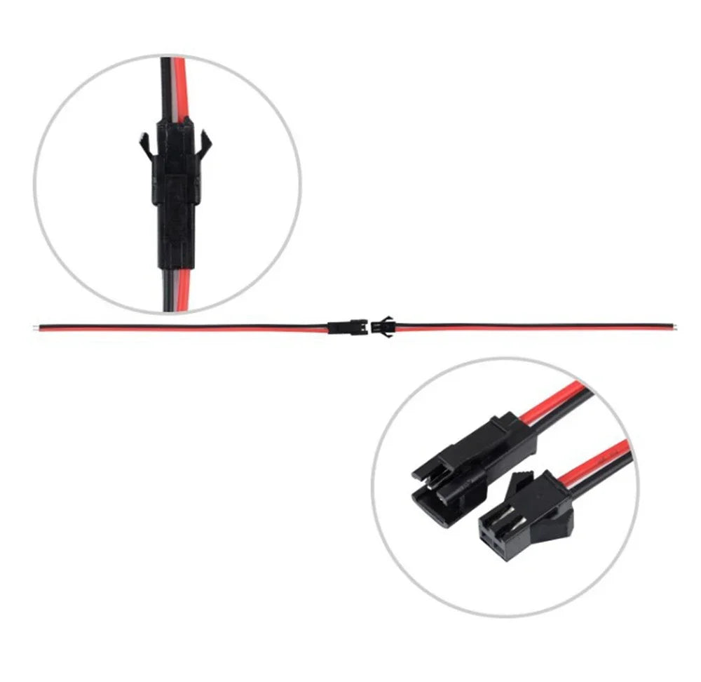 5/10/20Pairs 15CM JST SM 2 Pin Plug Male Female Wire Connector Terminal Line Cable Pigtail Plug for LED Strip Light Tape Lamp