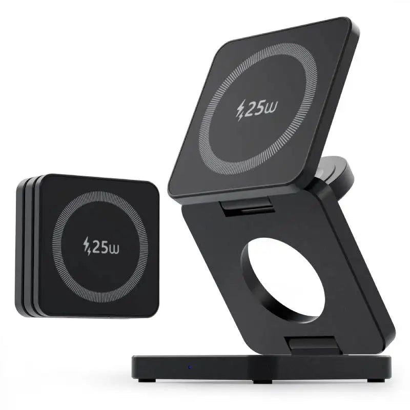 3 in 1 Qi2.2 25W Folding Wireless Charger For iPhone HUAWEI Samsung Portable Magnetic Wireless Phone Charging Station