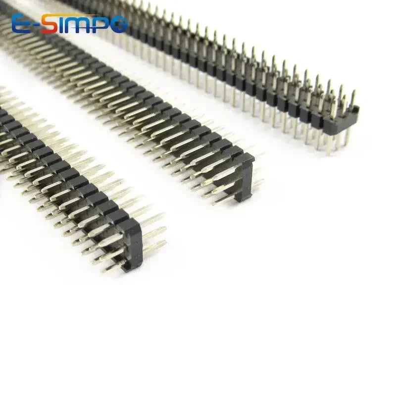 5pcs 2.54mm 3*40P Triple Row Straight 90D Right Angle R/A Breakaway Rohs Gold PCB Male Female Pin Header Connector 3x40pin