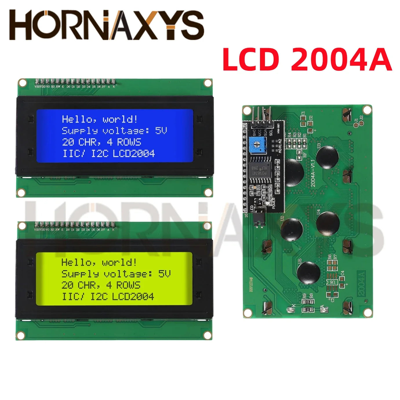 LCD2004 + I2C LCD2004 20x4 2004A Módulo Adaptador De Interfaz Serie LCD IIC De Caracteres De Pantalla Azul Verde Para Arduino