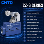 CNTD CZ‑6 Series Limit Switch CZ‑6001 CZ‑6002 CZ‑6003 CZ‑6004 CZ‑6005 Micro Travel Switch IP65 15A CE Certified Waterproof