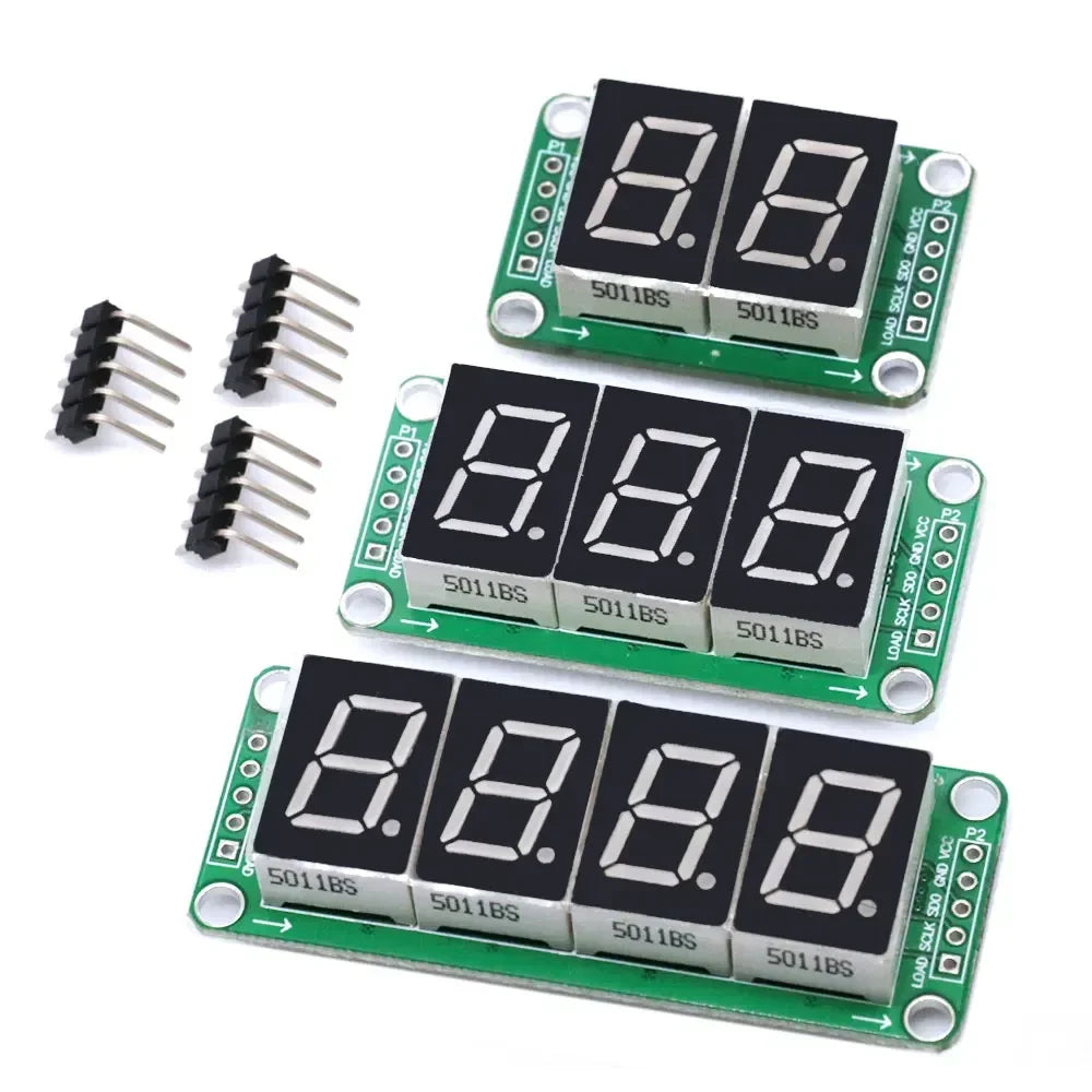 74HC595 Static Drive LED Display Module - 2/3/4-Digit 7-Segment Digital Tube with 74HC595 Shift Register (100% Genuine IC)Module