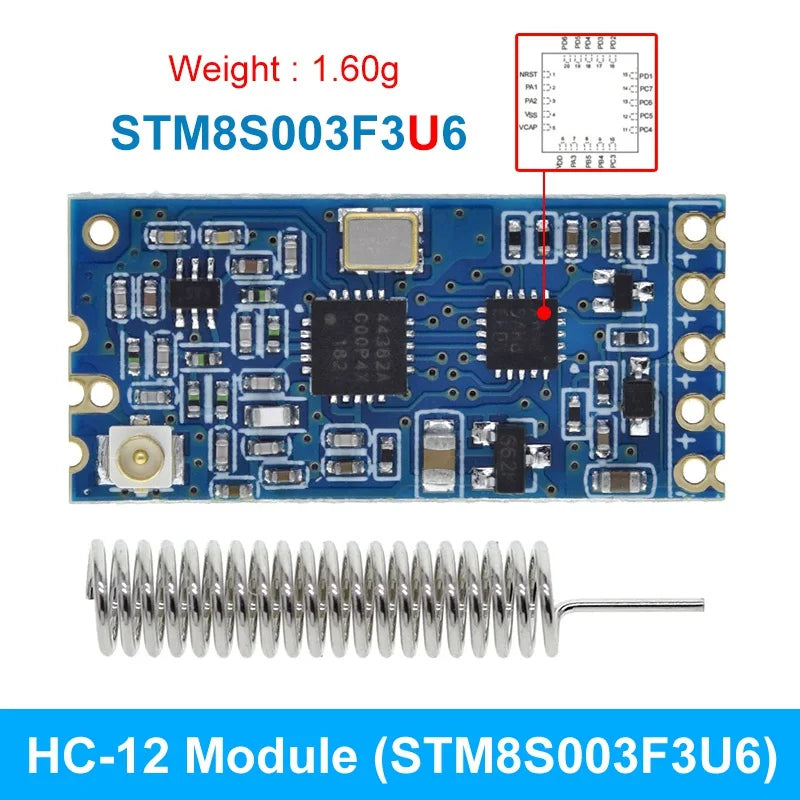DIYTZT 433Mhz HC-12 SI4463/4438 Wireless Serial Port Module 1000m Replace Bluetooth NEW