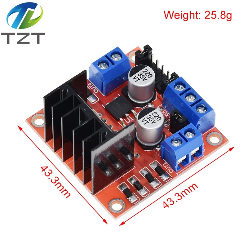 1/3PCS DIYTZT Dual H Bridge DC Stepper Motor Drive Controller Board Module L298N