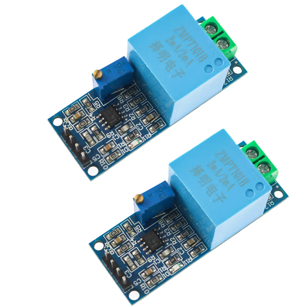 ZMPT101B Unidirectional AC Voltage Sensor Module 0-250V Analog/Digital Output for Single-Phase Transformer & Arduino