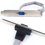 1pcs for Motherboard 9 Pin RS232 DB9 Pin Com Port Ribbon Serial Cable Connector Bracket Male High Quality Supplies Accessories