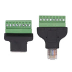 RJ45 Network Adapter Male Female Plug to 8 Pins Screw Terminal RJ45 Jack Socket Connector Internet Cable DVR CCTV Accessories
