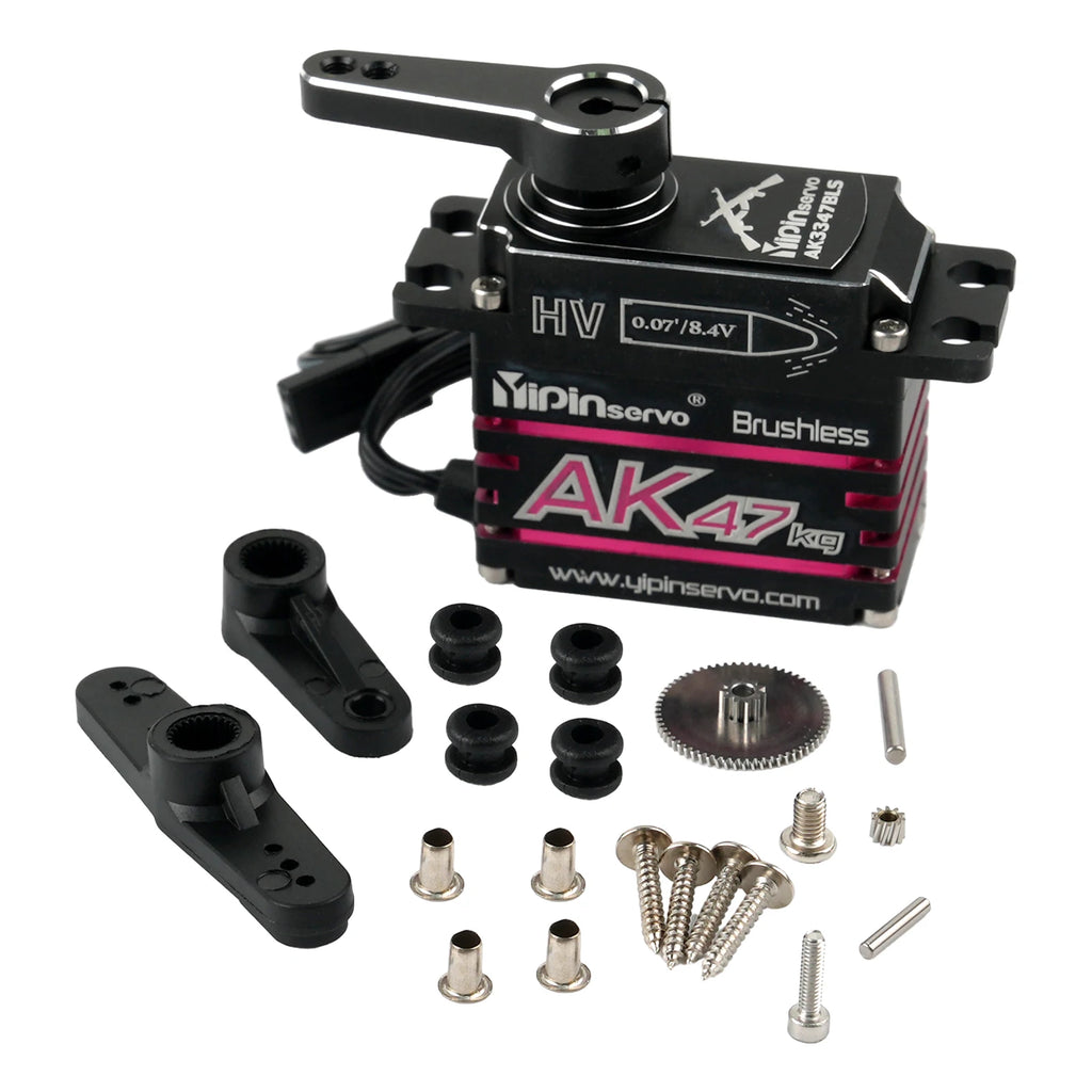 47KG Metal Digital Servo 180/270/360 Degree Angle Controllable Brushless Motor AK47 Power Functions Servos For Robot Car Model