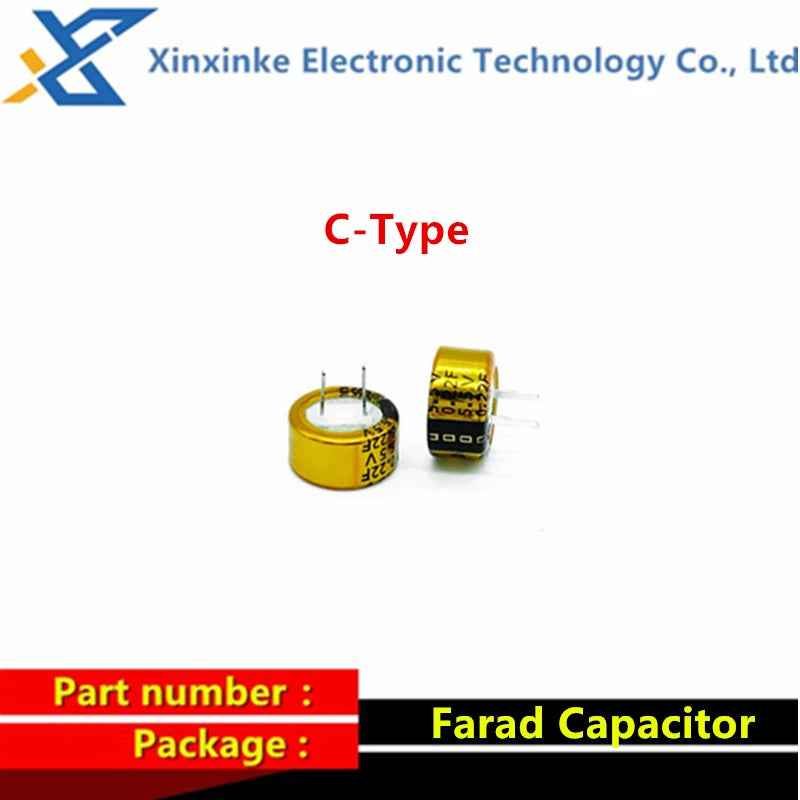 2PCS Super Farad Capacitor 5.5V 0.1F 0.22F 0.33F 0.47F 1.5F 1.0F 4.0F H/V/C-Type Button Capacitance Duple Layer Capacitor