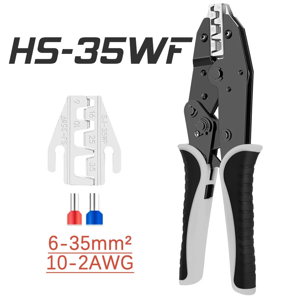 9 Inches Ratcheting Wire Crimper Pliers 03B/10N/10WF/35WF/2546B/03J/125 Connectors Multi-functional Hand Crimping Tool