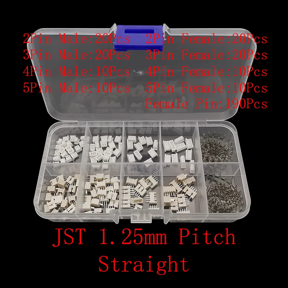 1Box SH 1.0/JST 1.25mm/ZH 1.5mm/PH 2.0mm/SM/SYP/XH 2.54mm/VH 3.96mm Pitch Male Female Housing Terminal Pin Header Wire Connector