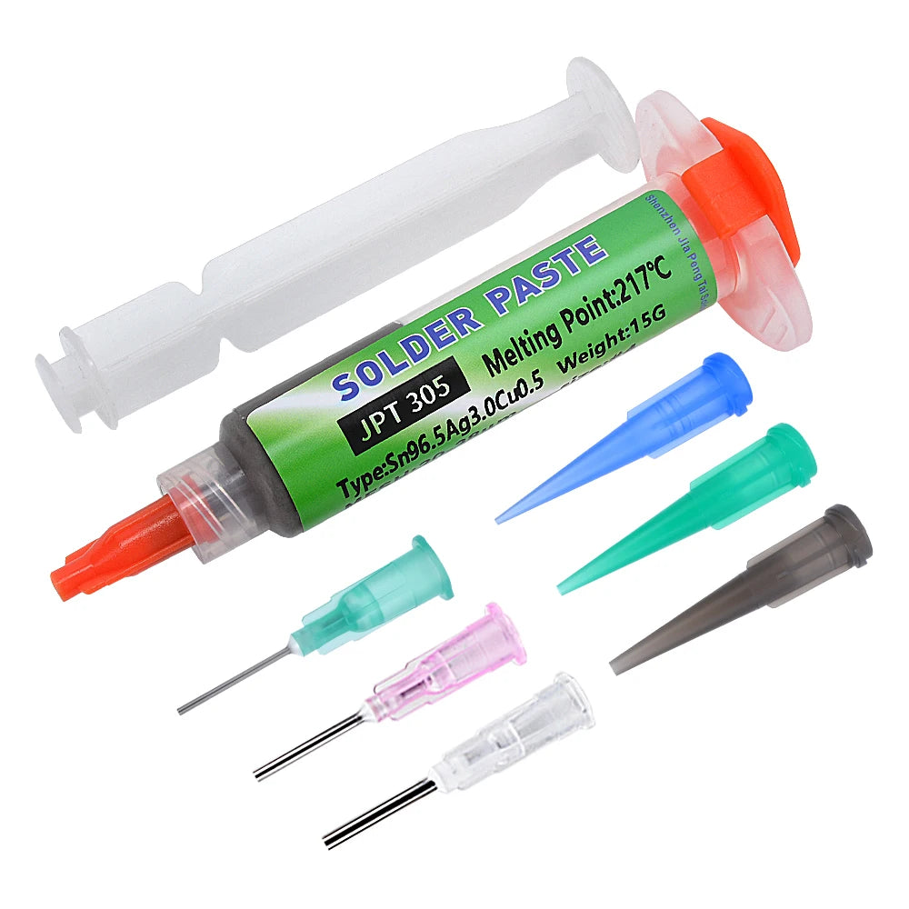 217℃ Lead Free High-Temperature Solder Paste Sn96.5Ag3.0Cu0.5 Melting Point: Enhanced Conductivity of Needle Tube