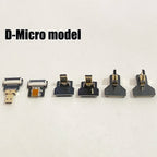 1PCS Ribbon FPV HDMI-Compatible Connector Flexible Flat Cable Raspberry Pi 4 Micro HDMI to HDMI/Mini HDMI Female 90 Degree FFC