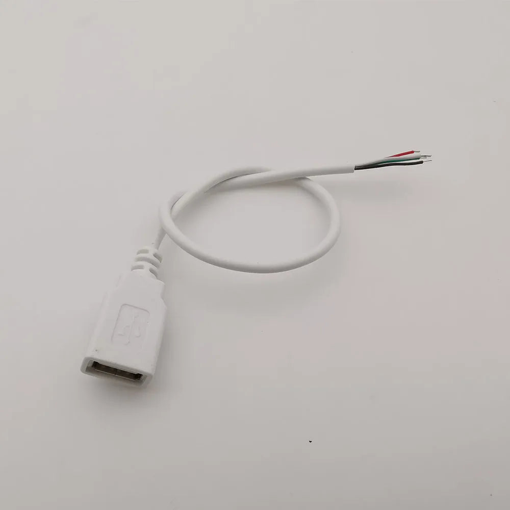 2 Pin 4 Pin Wire 5V USB 2.0 A Male Female Power Plug Pigtail Cable Jack Charging Cord Extension Connector 0.3m 1m 2m